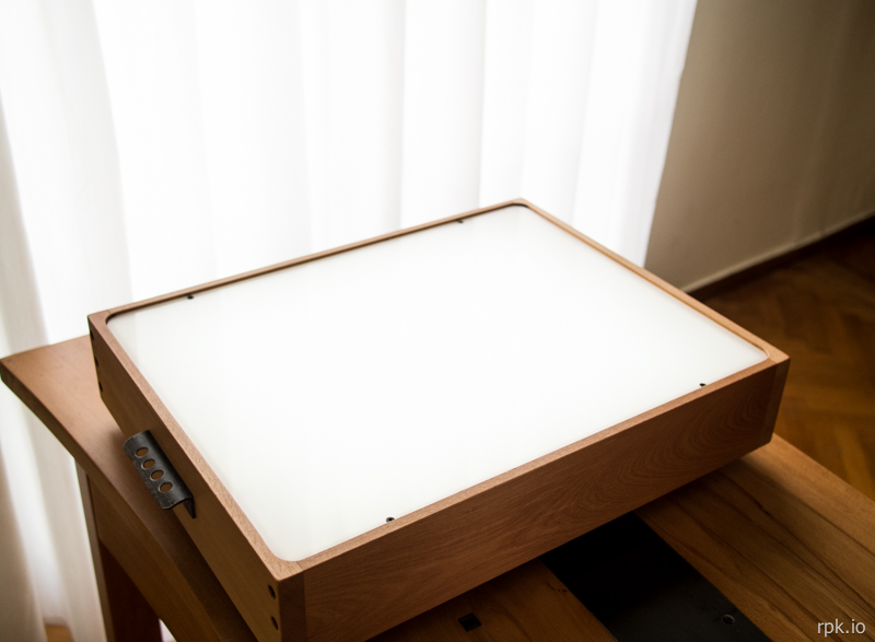 Hand made lightbox negative viewer